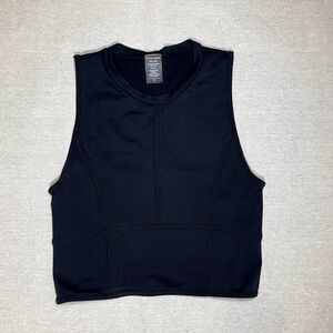 Bloom Seasons | Black Sleeveless Piped Top | Medium